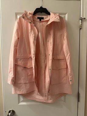 J. crew raincoat, pink, small
